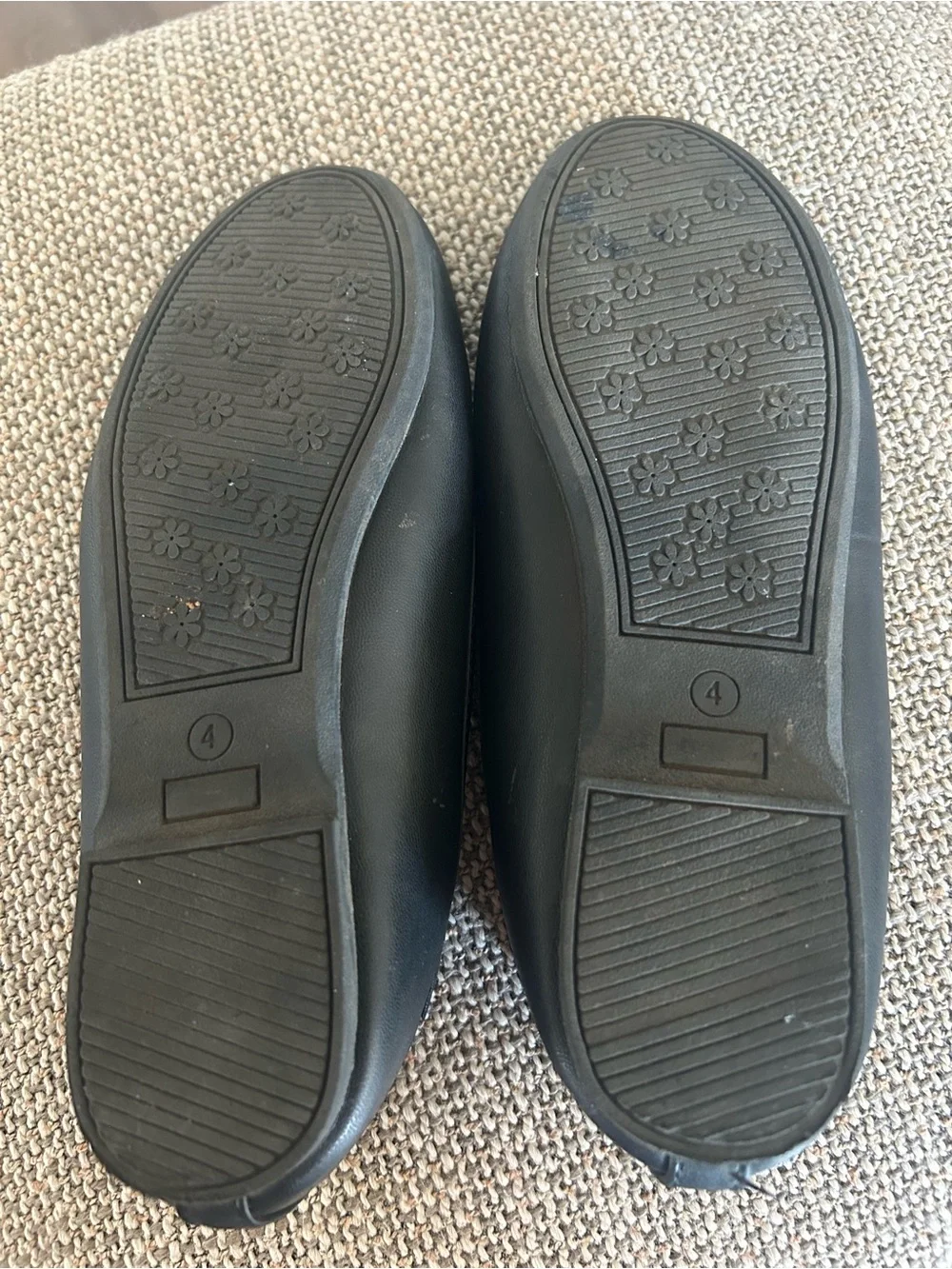 SONOMA Black Round-Toe Ballet Flats with Bow Accent
